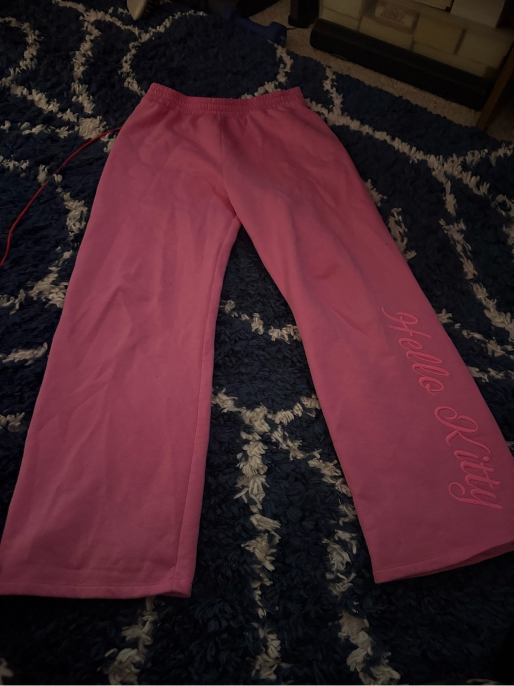 Hello Kitty Bright Pink Elastic Waist Lounge Pants